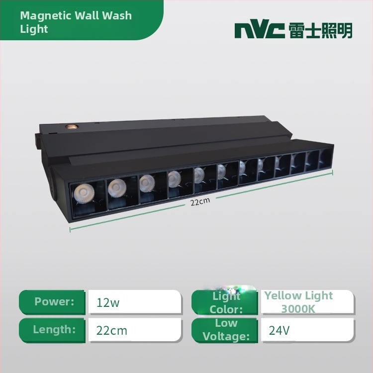 Magnetické lištové svetlo s vloženým LED svetlom, 24V, hliníková zliatina, CRI ≥90