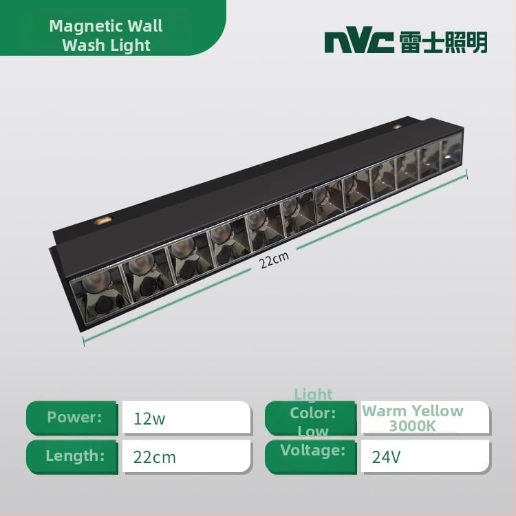Magnetické lištové svetlo s vloženým LED svetlom, 24V, hliníková zliatina, CRI ≥90