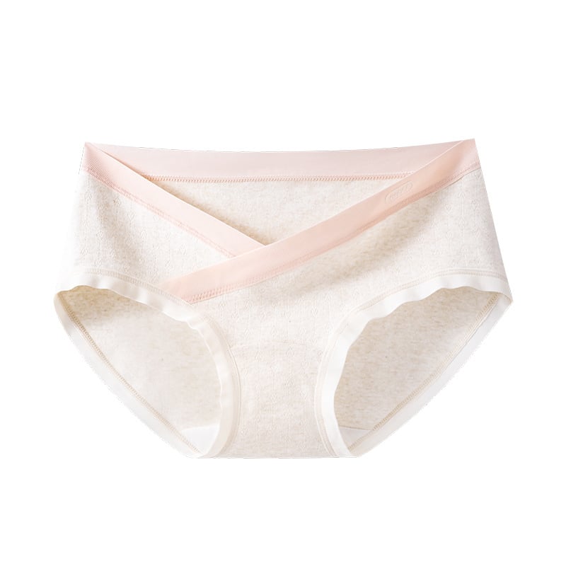 Tehotenské bavlnené nohavičky s nízkym pásom, V tvar, predĺžená dĺžka, priedušné pre celé tehotenstvo