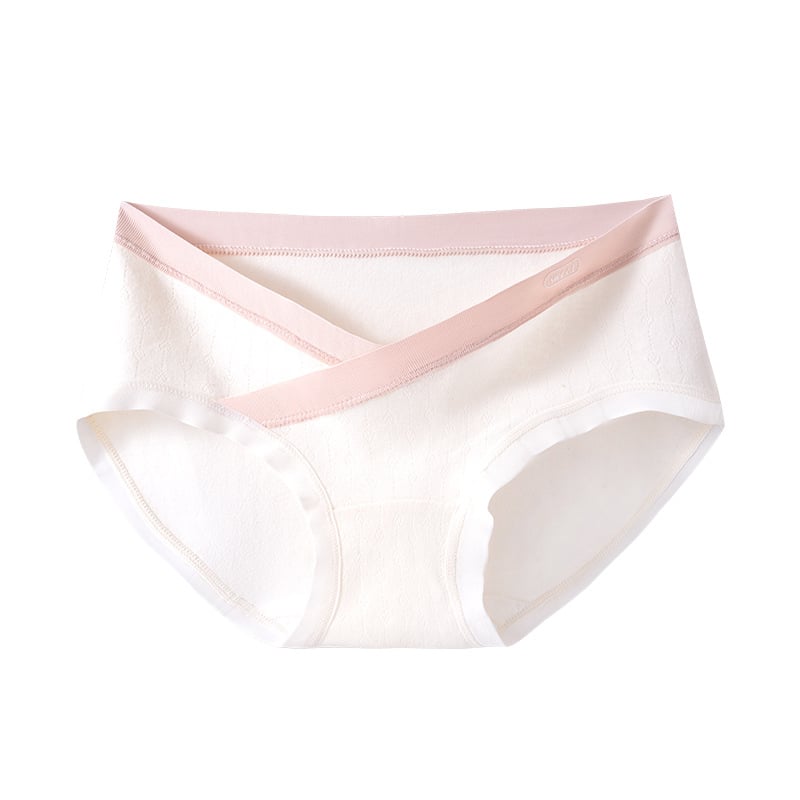 Tehotenské bavlnené nohavičky s nízkym pásom, V tvar, predĺžená dĺžka, priedušné pre celé tehotenstvo