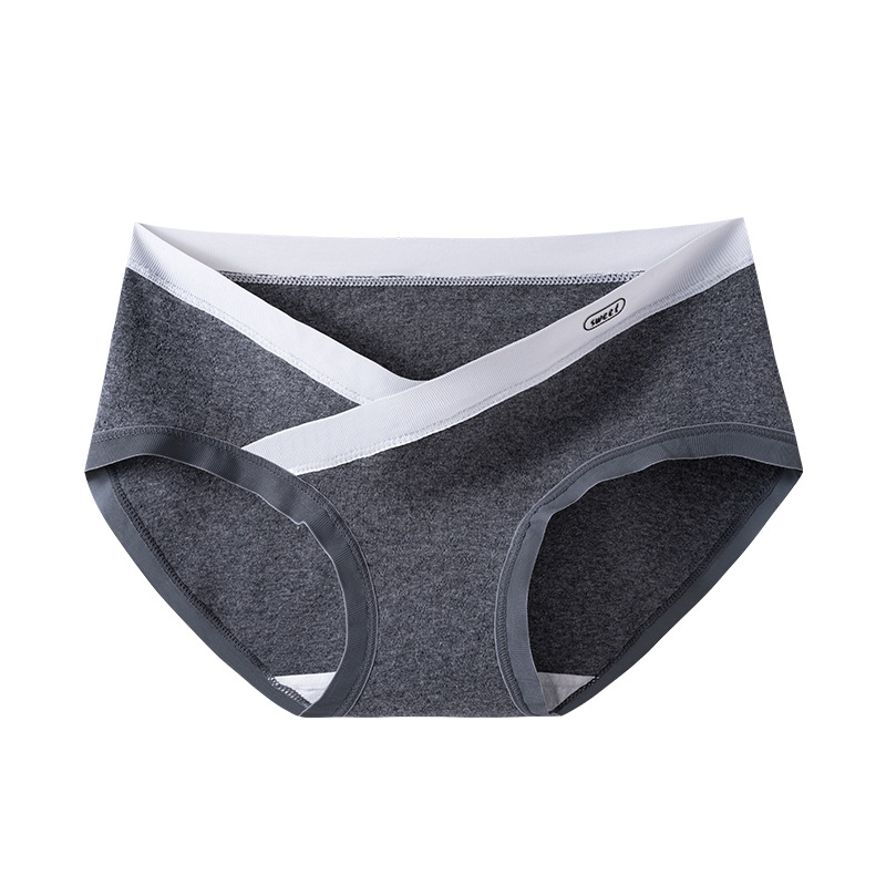 Tehotenské bavlnené nohavičky s nízkym pásom, V tvar, predĺžená dĺžka, priedušné pre celé tehotenstvo