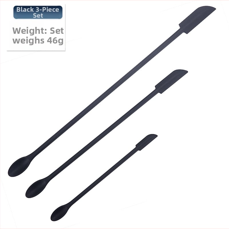 Mini silikónový set špachtiel na pečenie s ostrými špičkami, obsahuje špachtľu na fľašu a lyžičku na džem, 3 kusy — silikón, Kenna, 2018