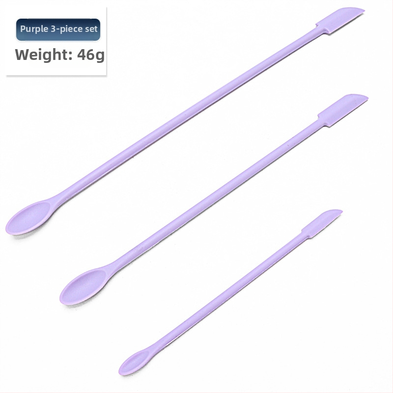 Mini silikónový set špachtiel na pečenie s ostrými špičkami, obsahuje špachtľu na fľašu a lyžičku na džem, 3 kusy — silikón, Kenna, 2018
