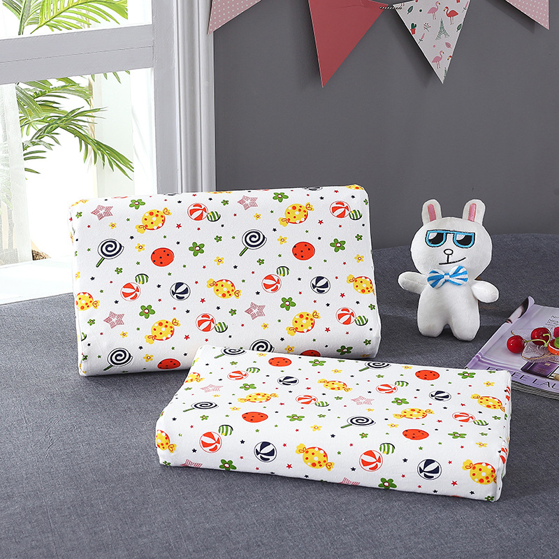 Detský vankúš - prírodný latexový jadro, bavlnená látka, obdĺžnikový tvar, všetky ročné obdobia, bezpečnostná trieda A