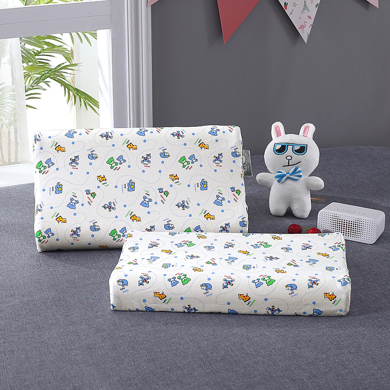 Detský vankúš - prírodný latexový jadro, bavlnená látka, obdĺžnikový tvar, všetky ročné obdobia, bezpečnostná trieda A