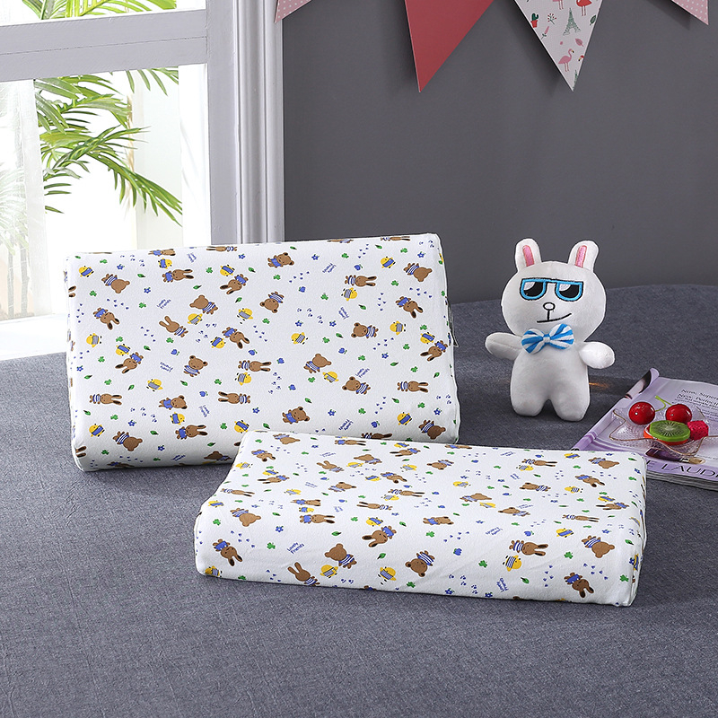 Detský vankúš - prírodný latexový jadro, bavlnená látka, obdĺžnikový tvar, všetky ročné obdobia, bezpečnostná trieda A