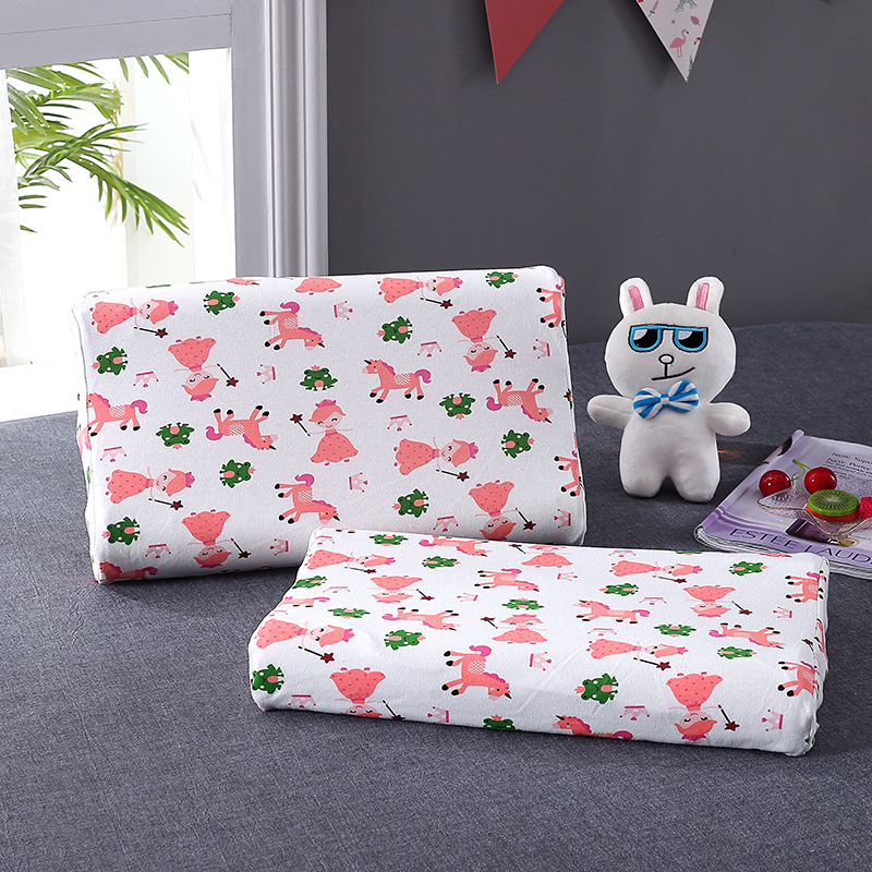 Detský vankúš - prírodný latexový jadro, bavlnená látka, obdĺžnikový tvar, všetky ročné obdobia, bezpečnostná trieda A