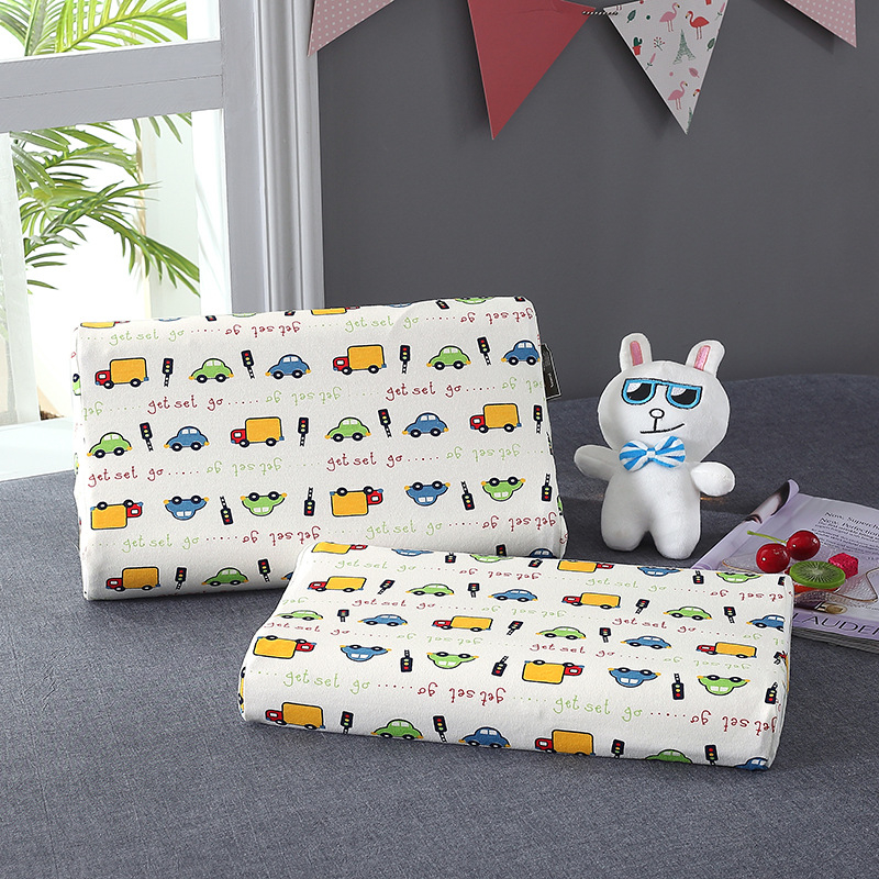 Detský vankúš - prírodný latexový jadro, bavlnená látka, obdĺžnikový tvar, všetky ročné obdobia, bezpečnostná trieda A