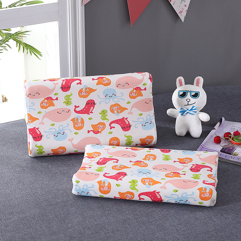 Detský vankúš - prírodný latexový jadro, bavlnená látka, obdĺžnikový tvar, všetky ročné obdobia, bezpečnostná trieda A