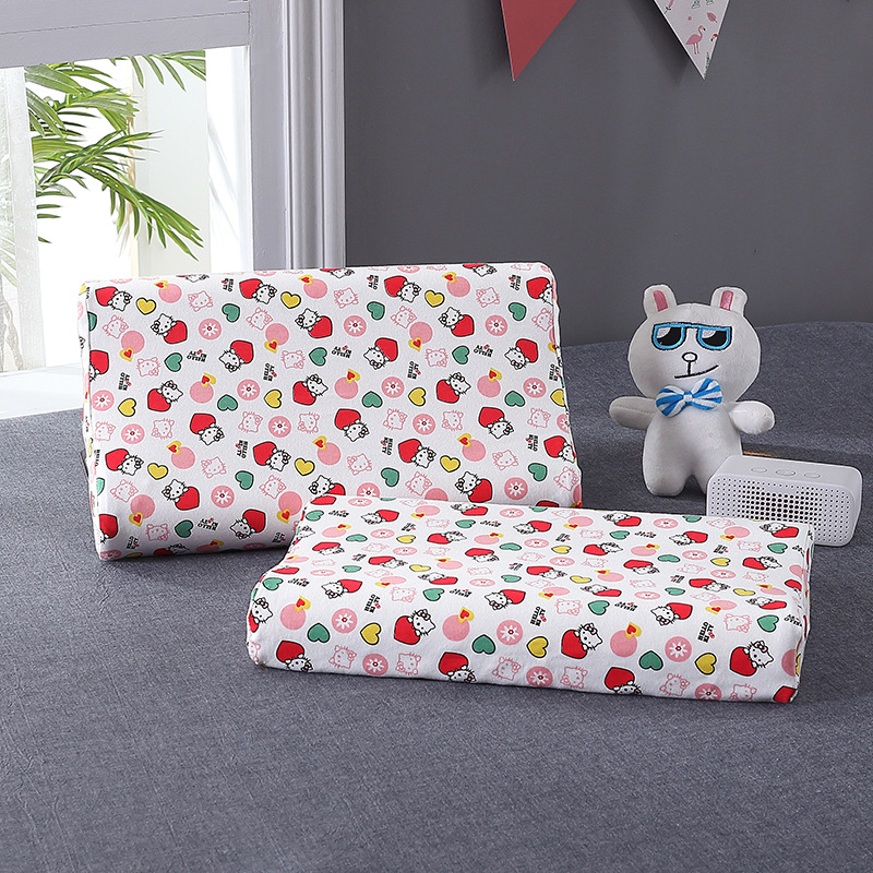 Detský vankúš - prírodný latexový jadro, bavlnená látka, obdĺžnikový tvar, všetky ročné obdobia, bezpečnostná trieda A