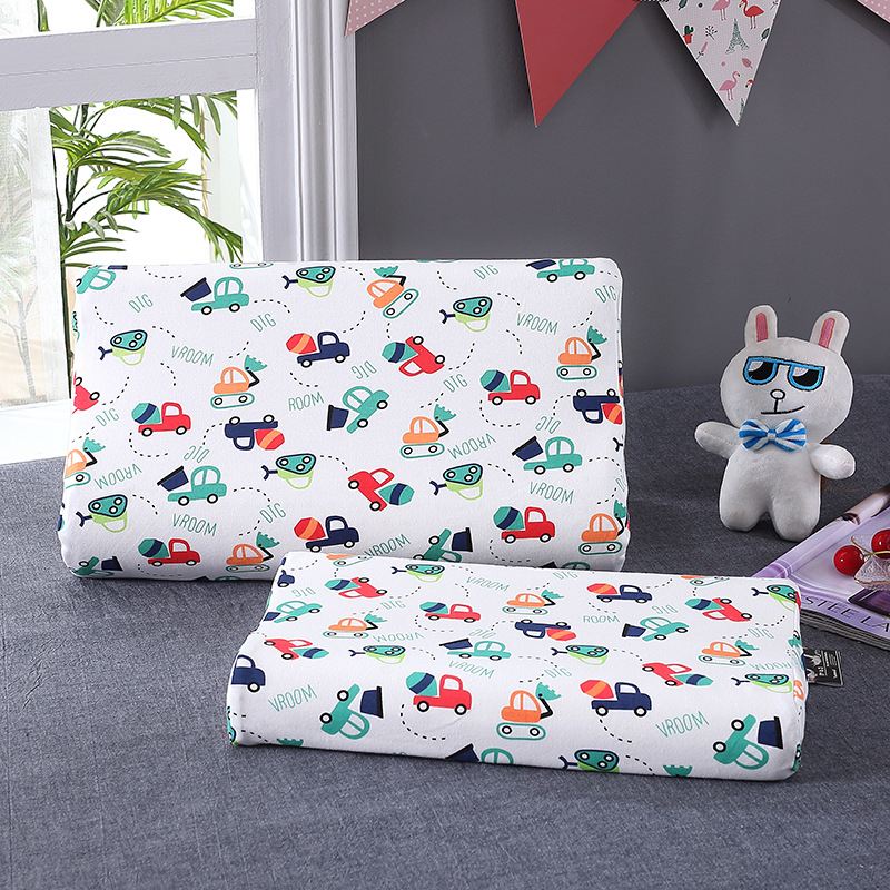 Detský vankúš - prírodný latexový jadro, bavlnená látka, obdĺžnikový tvar, všetky ročné obdobia, bezpečnostná trieda A