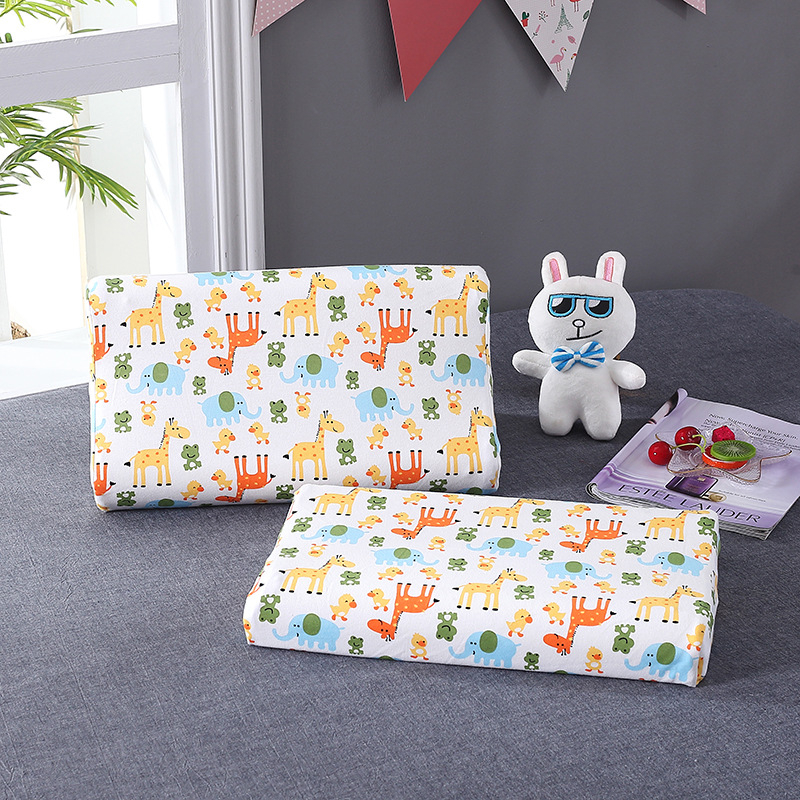 Detský vankúš - prírodný latexový jadro, bavlnená látka, obdĺžnikový tvar, všetky ročné obdobia, bezpečnostná trieda A