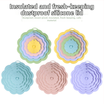 SHY Silikónové krytky čerstvosti, 5-dielna súprava, Silikónové veko s vákuovým uzáverom, moderný minimalistický štýl