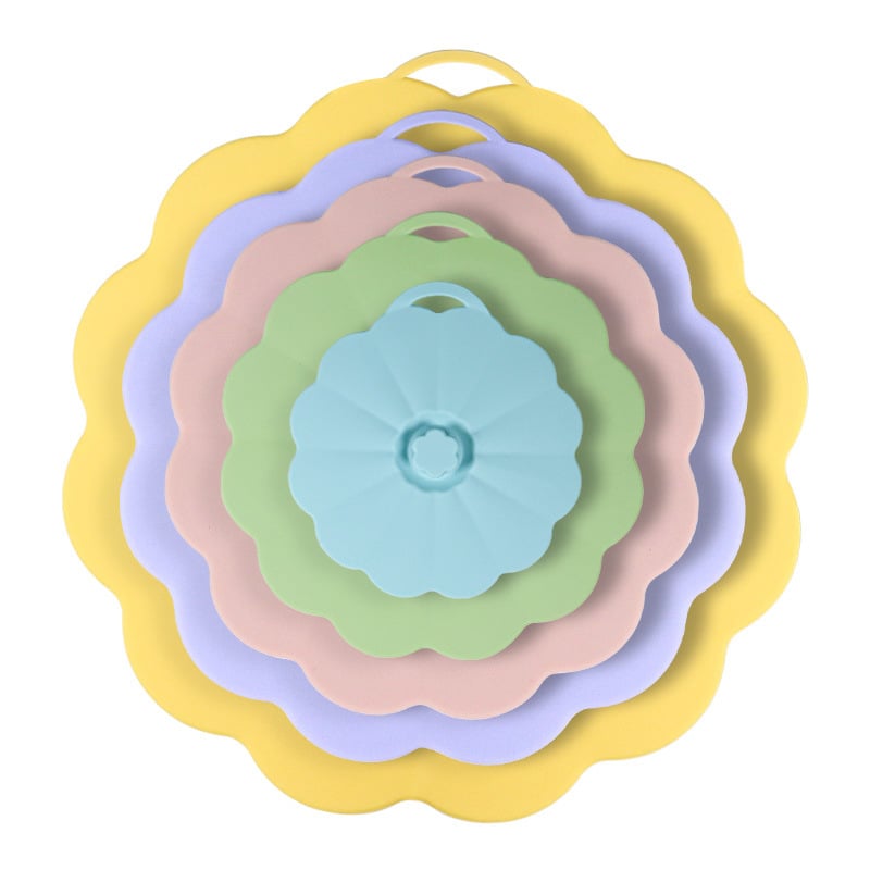 SHY Silikónové krytky čerstvosti, 5-dielna súprava, Silikónové veko s vákuovým uzáverom, moderný minimalistický štýl