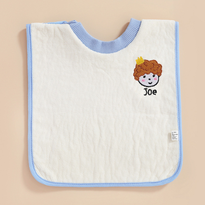 Detský bryndák a uterák na tvár, cartoon vzor, nepremokavý a odolný voči špine, korálový flis, polyester