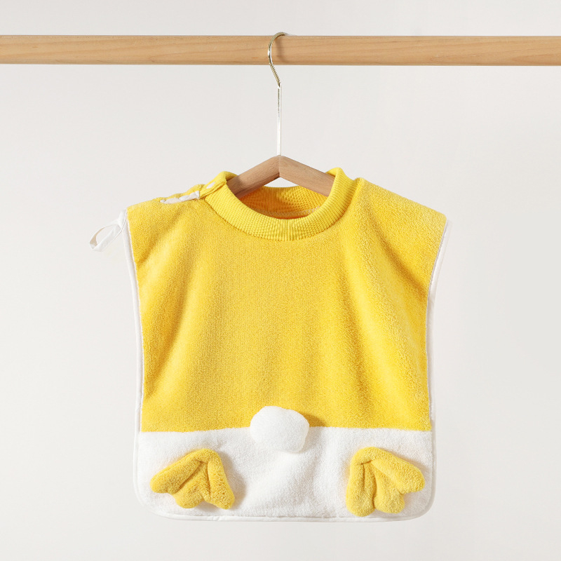 Detský bryndák a uterák na tvár, cartoon vzor, nepremokavý a odolný voči špine, korálový flis, polyester