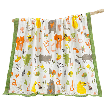 Osuška na kúpanie pre bábätká — 100% bavlna, savá, 300–400 g, výrobný proces: lemovanie, potlač, hladká väzba, Cotton xiaobao