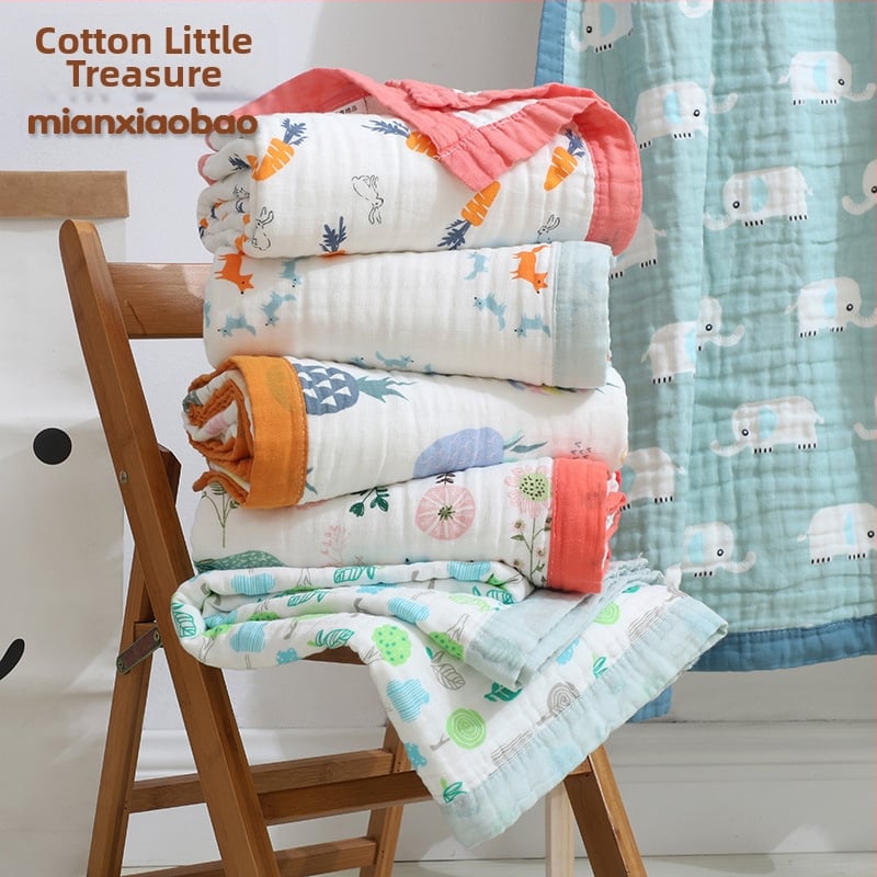 Osuška na kúpanie pre bábätká — 100% bavlna, savá, 300–400 g, výrobný proces: lemovanie, potlač, hladká väzba, Cotton xiaobao
