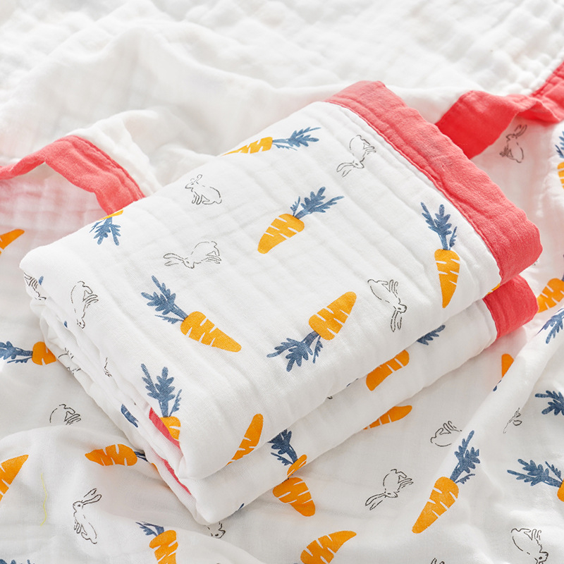Osuška na kúpanie pre bábätká — 100% bavlna, savá, 300–400 g, výrobný proces: lemovanie, potlač, hladká väzba, Cotton xiaobao