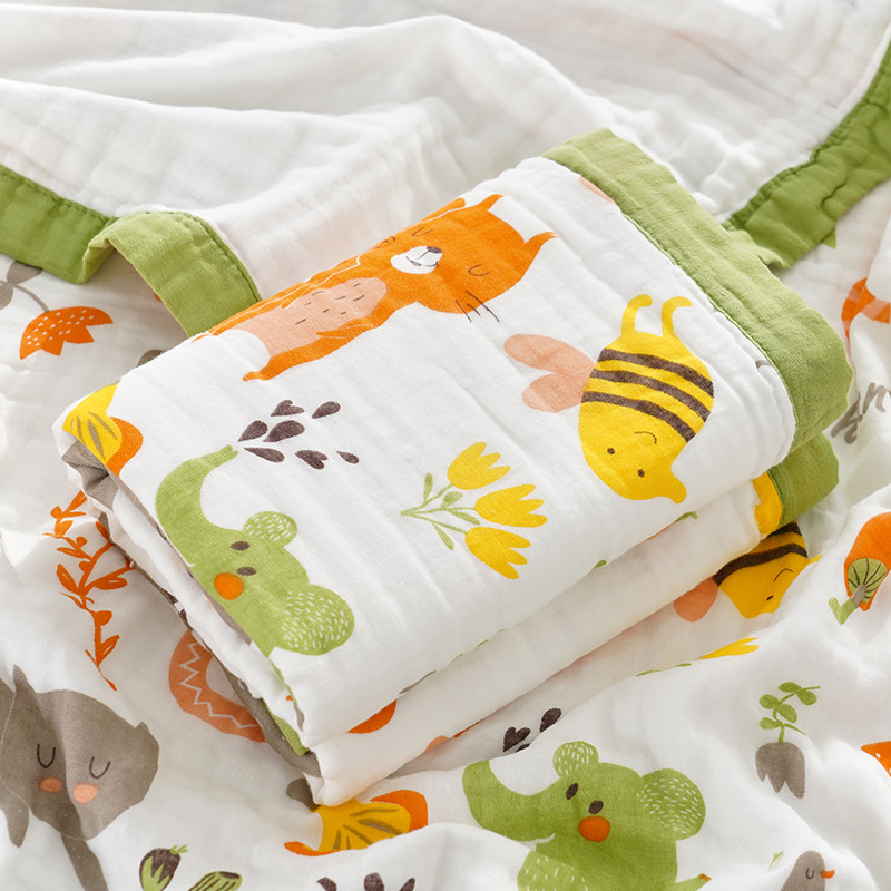 Osuška na kúpanie pre bábätká — 100% bavlna, savá, 300–400 g, výrobný proces: lemovanie, potlač, hladká väzba, Cotton xiaobao