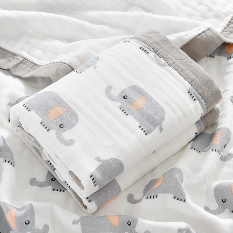 Osuška na kúpanie pre bábätká — 100% bavlna, savá, 300–400 g, výrobný proces: lemovanie, potlač, hladká väzba, Cotton xiaobao