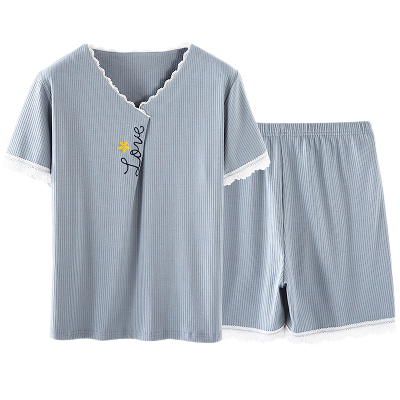 Ženski pidžama set od 100% pamuka, s dugim rukavima i hlačama, tanak materijal, srednje težine 181–200 g/m2, okrugli vrat, luksuzni kućni stil za cijelu godinu