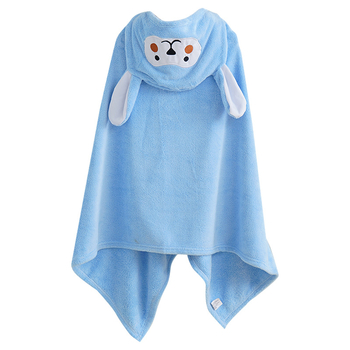 Detský župan na kúpanie z koralového fleecu s kapucňou, pre dojčatá a deti, 400–500 g