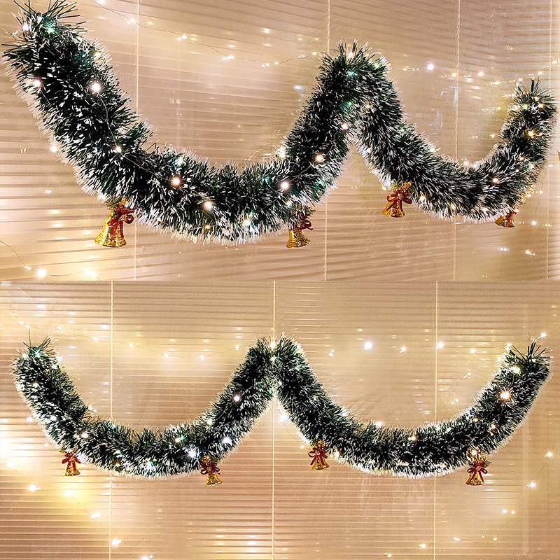 Vianočná dekorácia: girlanda z ratanu s strapcami a čipkou na okno (6fSTaTK4; Materiály: ratan, textil, ďalšie; Značka: Hangzhou Fuyang Trading Firm; Vhodné na Vianoce)