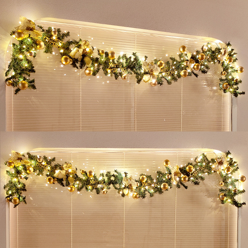 Vianočná dekorácia: girlanda z ratanu s strapcami a čipkou na okno (6fSTaTK4; Materiály: ratan, textil, ďalšie; Značka: Hangzhou Fuyang Trading Firm; Vhodné na Vianoce)