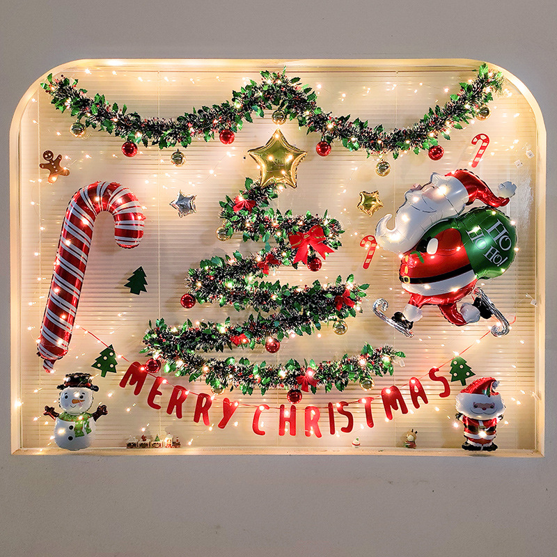 Vianočná dekorácia: girlanda z ratanu s strapcami a čipkou na okno (6fSTaTK4; Materiály: ratan, textil, ďalšie; Značka: Hangzhou Fuyang Trading Firm; Vhodné na Vianoce)