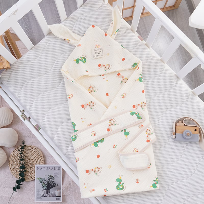 Бебешко одеяло за гушкане с големи заешки уши, новородено; за всички сезони; пълнеж: полиестерно влакно; плат: памук; тегло до 0,5 кг; за деца до 1 година; пролет и есен.