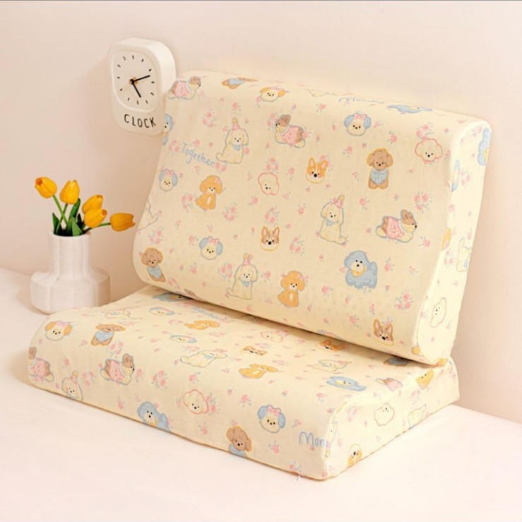 Detská latexová vankúš s bavlneným poťahom – obdĺžnikový tvar, latex obsah <70%, jadro z bavlny