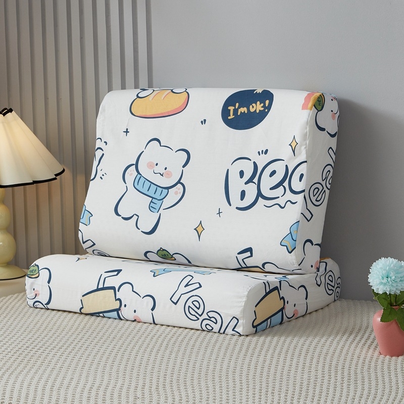 Detská latexová vankúš s bavlneným poťahom – obdĺžnikový tvar, latex obsah <70%, jadro z bavlny