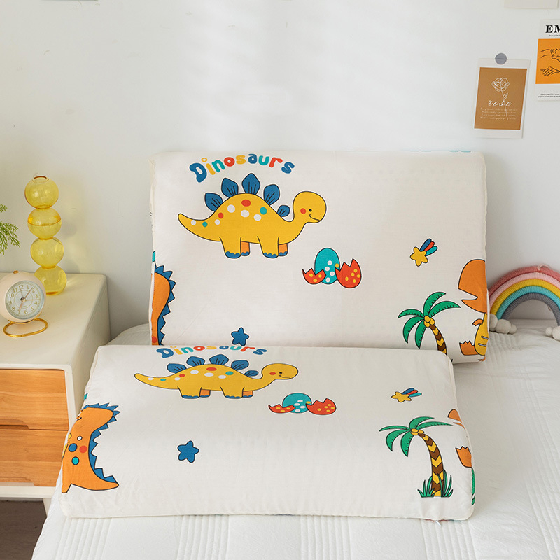 Detská latexová vankúš s bavlneným poťahom – obdĺžnikový tvar, latex obsah <70%, jadro z bavlny