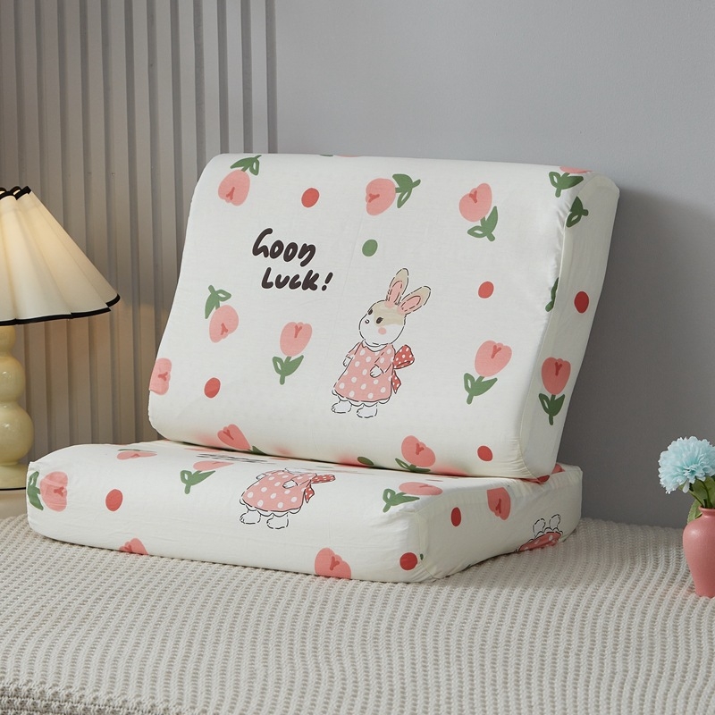 Detská latexová vankúš s bavlneným poťahom – obdĺžnikový tvar, latex obsah <70%, jadro z bavlny