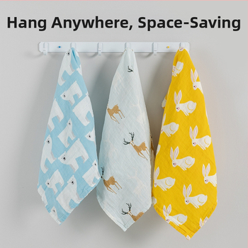 Detský bryndák z bavlnenej gázy – vzor zvieraťa, pre vek 0–3 rokov, proti zašpineniu