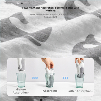 Detský bryndák z bavlnenej gázy – vzor zvieraťa, pre vek 0–3 rokov, proti zašpineniu