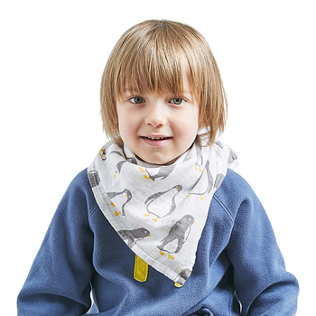 Detský bryndák z bavlnenej gázy – vzor zvieraťa, pre vek 0–3 rokov, proti zašpineniu