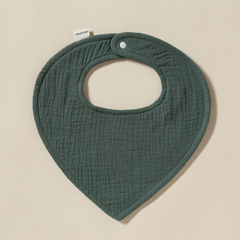 Trojuholníková utierka na sliny pre dojčatá, bavlna >95%, savá, jednofarebný vzor