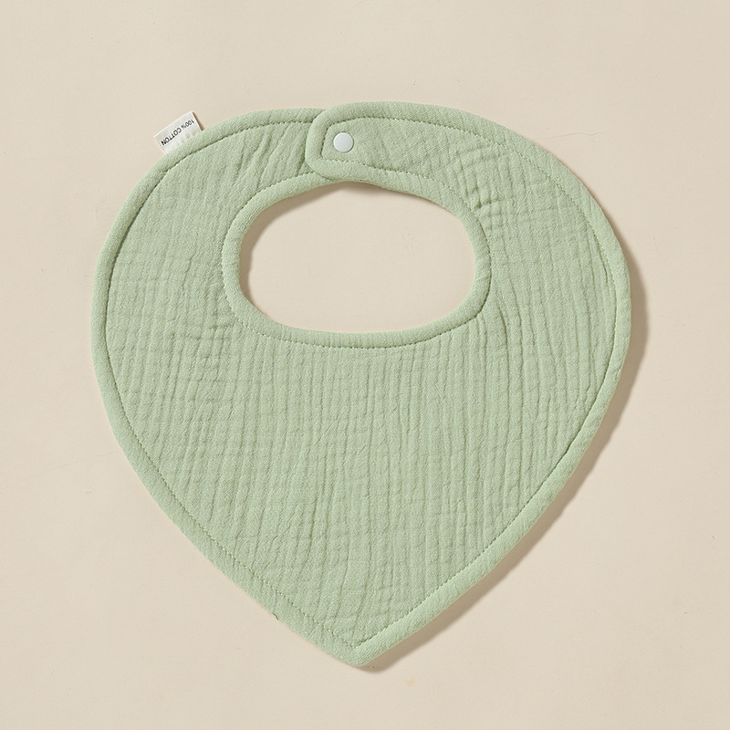 Trojuholníková utierka na sliny pre dojčatá, bavlna >95%, savá, jednofarebný vzor