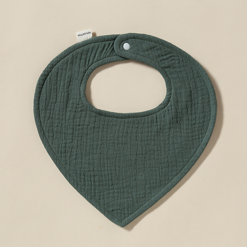 Trojuholníková utierka na sliny pre dojčatá, bavlna >95%, savá, jednofarebný vzor