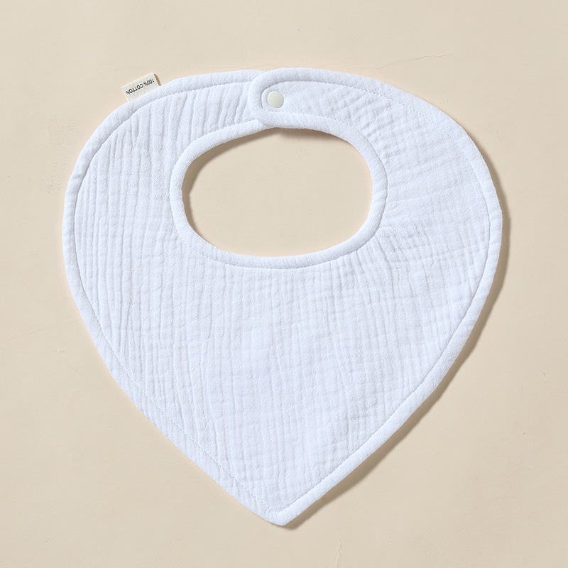 Trojuholníková utierka na sliny pre dojčatá, bavlna >95%, savá, jednofarebný vzor