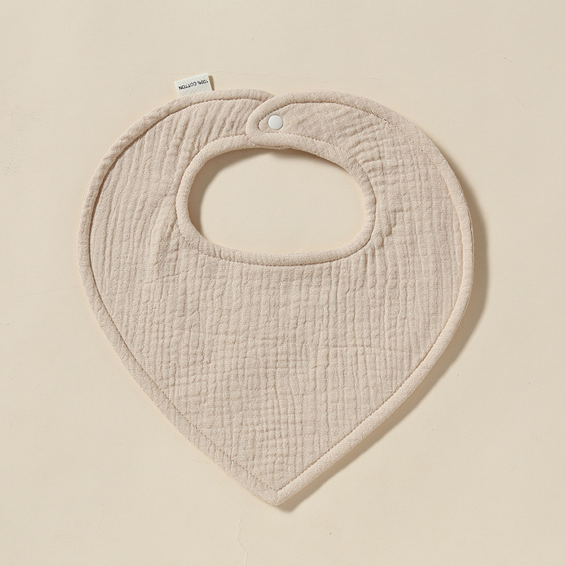 Trojuholníková utierka na sliny pre dojčatá, bavlna >95%, savá, jednofarebný vzor