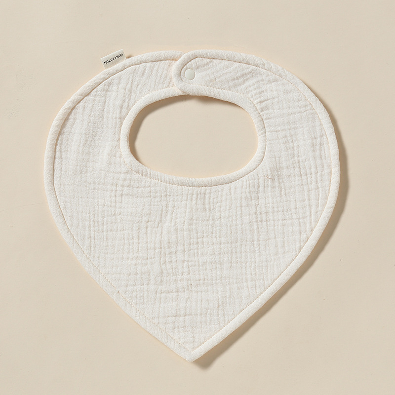 Trojuholníková utierka na sliny pre dojčatá, bavlna >95%, savá, jednofarebný vzor