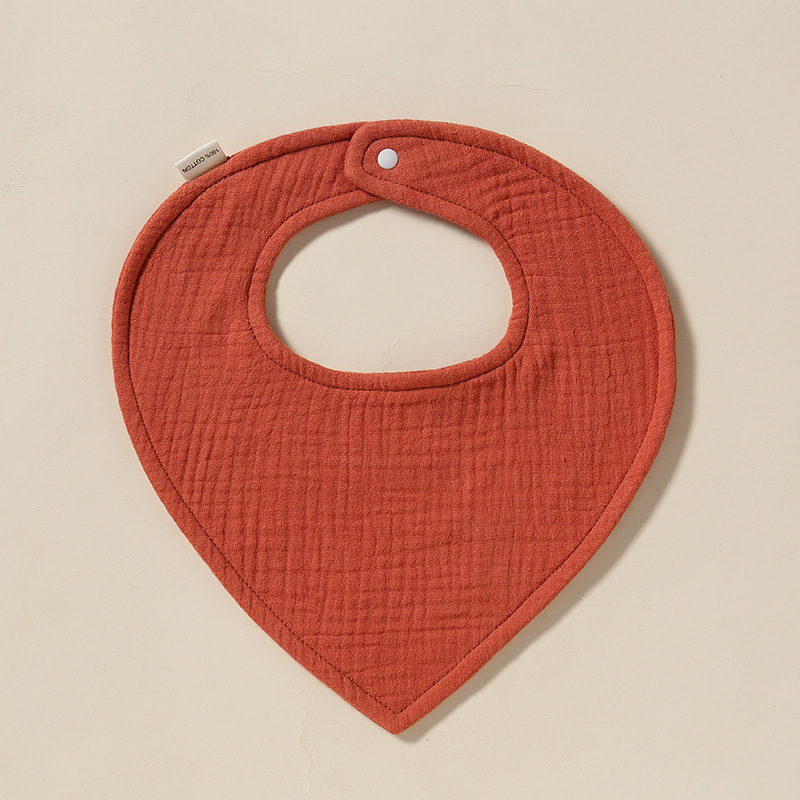 Trojuholníková utierka na sliny pre dojčatá, bavlna >95%, savá, jednofarebný vzor