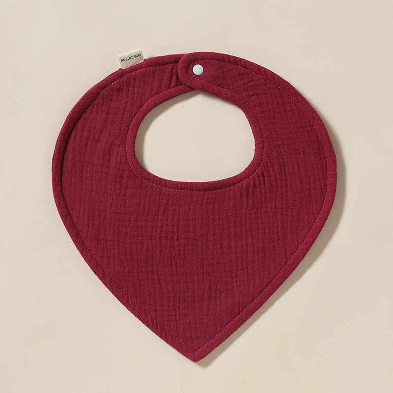 Trojuholníková utierka na sliny pre dojčatá, bavlna >95%, savá, jednofarebný vzor