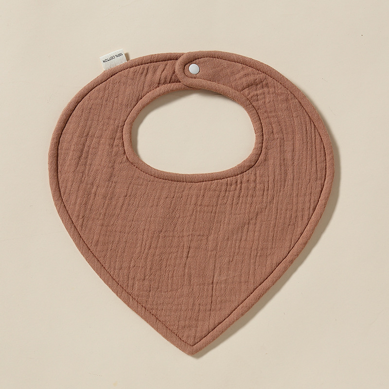 Trojuholníková utierka na sliny pre dojčatá, bavlna >95%, savá, jednofarebný vzor