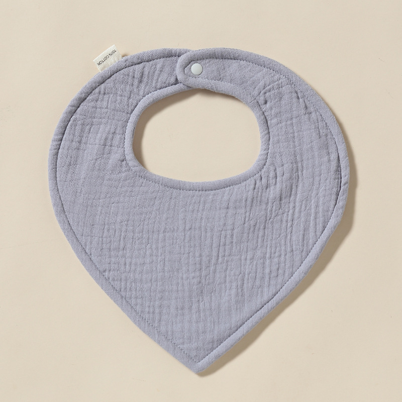 Trojuholníková utierka na sliny pre dojčatá, bavlna >95%, savá, jednofarebný vzor