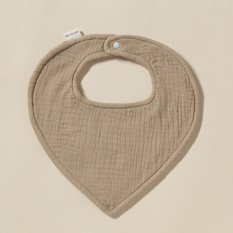 Trojuholníková utierka na sliny pre dojčatá, bavlna >95%, savá, jednofarebný vzor