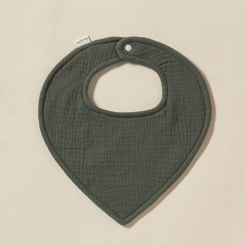 Trojuholníková utierka na sliny pre dojčatá, bavlna >95%, savá, jednofarebný vzor